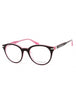 608 - BURGUNDY/MILKY PINK/Clear demo lens