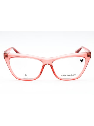 Calvin Klein Jeans CKJ23614 men's black square eyeglasses with thin metal frames.