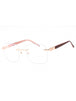 C03 - Shiny Pink Gold/Silver / Clear Lens