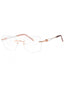 C03 - Shiny Pink Gold/Silver Burgundy / Clear demo lens