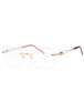 C03 - Shiny Pink Gold/Silver Burgundy / Clear demo lens