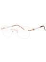 C03 - Shiny Pink Gold/Silver Burgundy / Clear demo lens