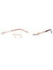 C03 - Shiny Pink Gold/Silver Burgundy / Clear Lens