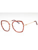 C02 - Shiny Gold/Translucent Burgundy / Clear demo lens