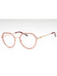 C03 - Shiny Gold/Translucent Burgundy / Clear demo lens