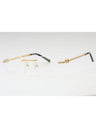 C01 - Shiny Gold/Silver / Clear Lens
