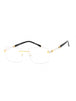 C03 - Shiny Gold/Silver / Clear Lens