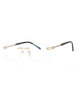 C03 - Shiny Gold/Silver / Clear Lens