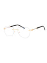 C03 - Shiny Gold/Silver / Clear Lens