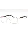 C02 - Shiny Silver Black / Clear demo lens