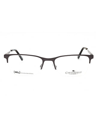 Chesterfield CH 108XL eyeglasses featuring a classic rectangular black acetate frame with a sleek, professional design.