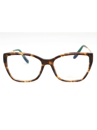 Chopard VCH322S eyeglasses featuring a sleek gold metal frame with elegant temple detailing and classic rectangular lenses.