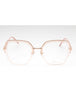 08FC - Transparent Beige Gold / Clear demo lens