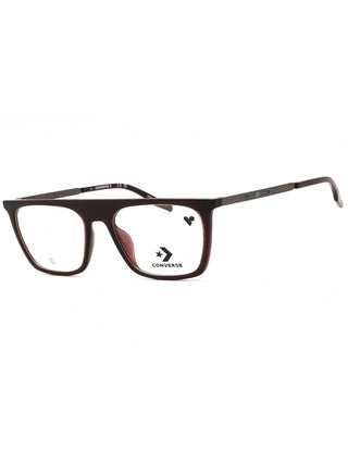 Converse CV8009 eyeglasses featuring a sleek black rectangular frame with signature logo detailing on the temples.