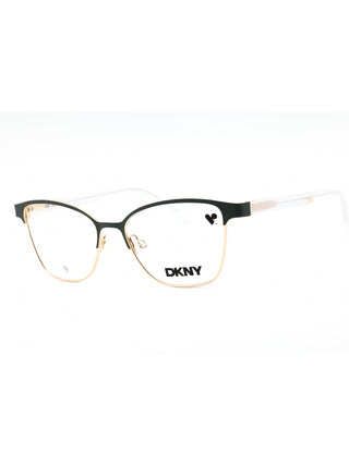 DKNY DK3007 eyeglasses featuring a sleek, lightweight black acetate frame with a modern rectangular silhouette.