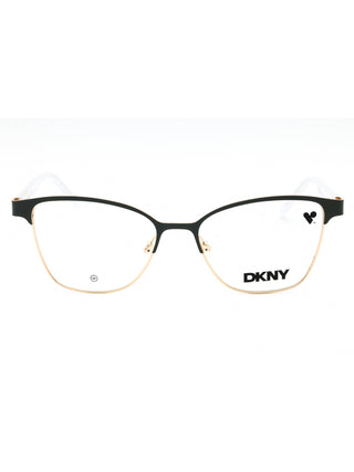 DKNY DK3007 eyeglasses featuring a sleek, lightweight black acetate frame with a modern rectangular silhouette.