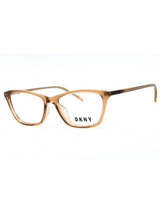 DKNY DK5036 eyeglasses featuring a sleek, lightweight black acetate frame with a modern rectangular silhouette.