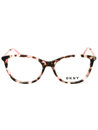 DKNY DK7009 oval eyeglasses featuring a sleek, lightweight metal frame in a polished black finish.