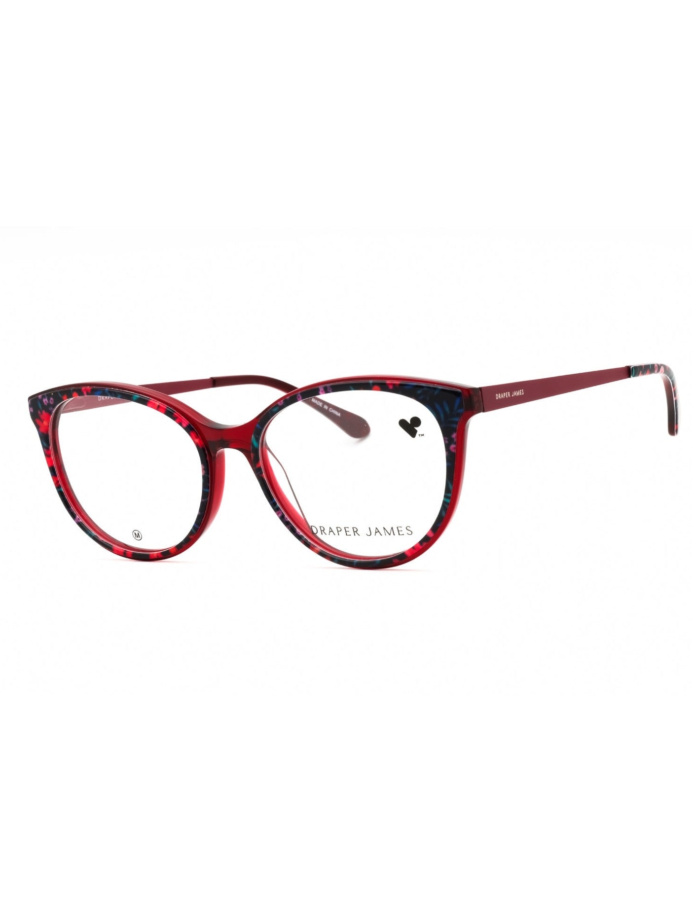 Draper James Women\'s Sunglasses: Merlot Frame, Floral Detail, NEW Draper James DJ5048 530 Eyeglasses Women main image 4