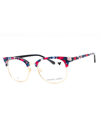 Draper James DJ5055 eyeglasses featuring a stylish tortoiseshell acetate frame with gold-tone metal temples.