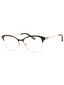 02M2 00 - BLK GOLD B/Clear demo lens
