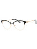 02M2 00 - BLK GOLD B/Clear demo lens