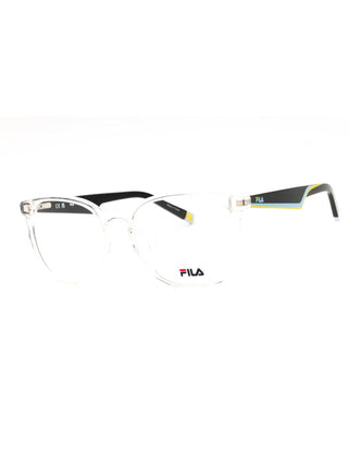 FILA VFI454 eyeglasses featuring a sleek, lightweight rectangular frame in a classic matte black finish.