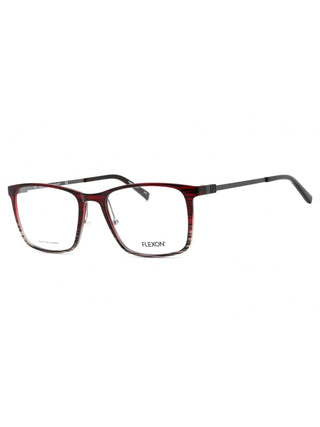 Flexon EP8011 burgundy and grey gradient eyeglasses with clear demo lenses, 53mm size.