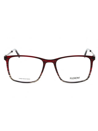 Flexon EP8011 men's rectangular black eyeglasses with thin metal frames.