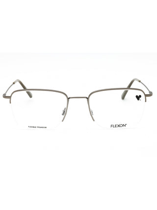 Flexon H6041 men's rectangular eyeglasses in black with subtle blue accents on the temples.
