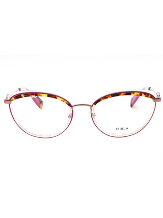 Furla VFU357 Metal Oval Women's Eyeglasses