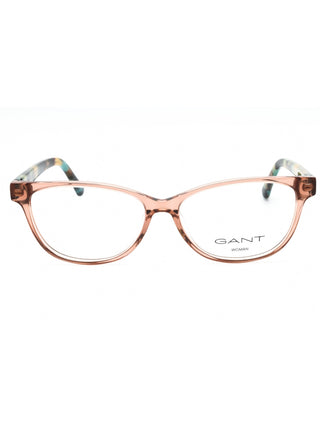GANT GA4122 men's rectangular black acetate eyeglasses with silver temple accents.