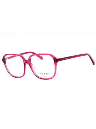 GANT GA4155 men's eyeglasses with rectangular black acetate frames and silver temple accents.