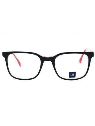 GAP VGP013 black rectangular eyeglasses with thin metal frames and clear lenses.