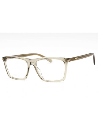Brown Gucci GG1445O rectangular acetate eyeglasses with clear lenses.