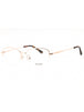 028 - shiny rose gold/clear demo lens