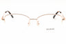 028 - shiny rose gold/clear demo lens