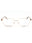 028 - shiny rose gold/clear demo lens