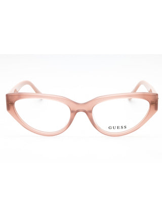 Guess GU50113 eyeglasses featuring a sleek, lightweight black metal frame with a modern rectangular design.