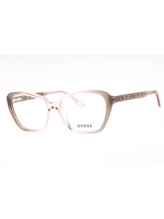 Guess GU50115 eyeglasses featuring a sleek, lightweight black metal frame with a modern rectangular shape.