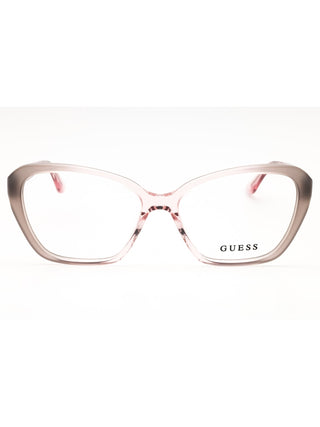 Guess GU50115 eyeglasses featuring a sleek, lightweight black metal frame with a modern rectangular silhouette.