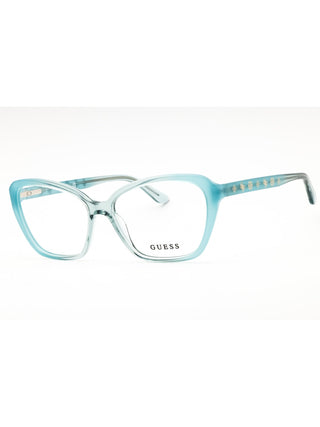 Guess GU50115 eyeglasses featuring a sleek, lightweight black metal frame with a classic rectangular shape.