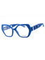 091 - Matte blue/Clear demo lens