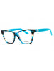 087 - shiny turquoise/clear demo lens