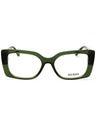 096 - shiny dark green/clear demo lens