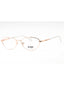 028 - shiny rose gold/clear demo lens