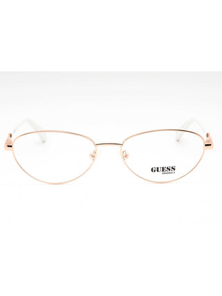 Guess GU8238 oval eyeglasses with a sleek black frame and clear lenses.