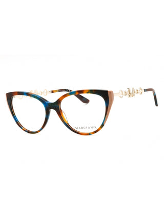 Guess by Marciano GM50006 eyeglasses featuring a sleek, lightweight rectangular frame in a polished black finish.