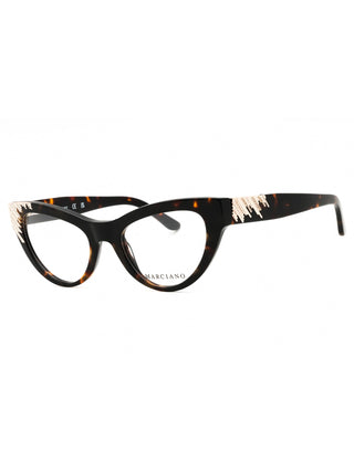 Guess by Marciano GM50036 eyeglasses featuring a sleek, lightweight metal frame in a classic rectangular silhouette.