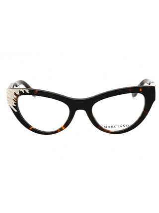 Guess by Marciano GM50036 eyeglasses featuring a sleek, lightweight metal frame in a classic rectangular silhouette.